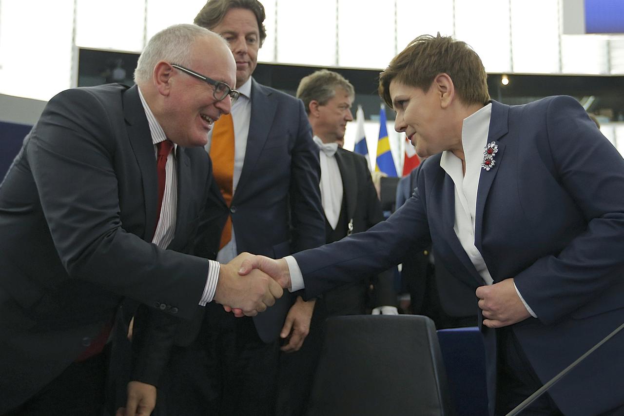 Frans Timmermans i Beata Szydlo