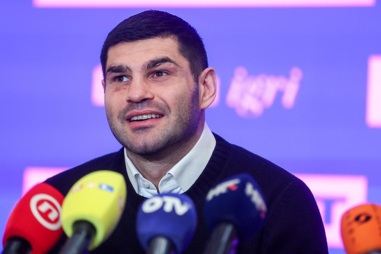 Zagreb: Boksač Filip Hrgović s trenerom Yousefom Hasanom najavio meč s Markom De Morijem