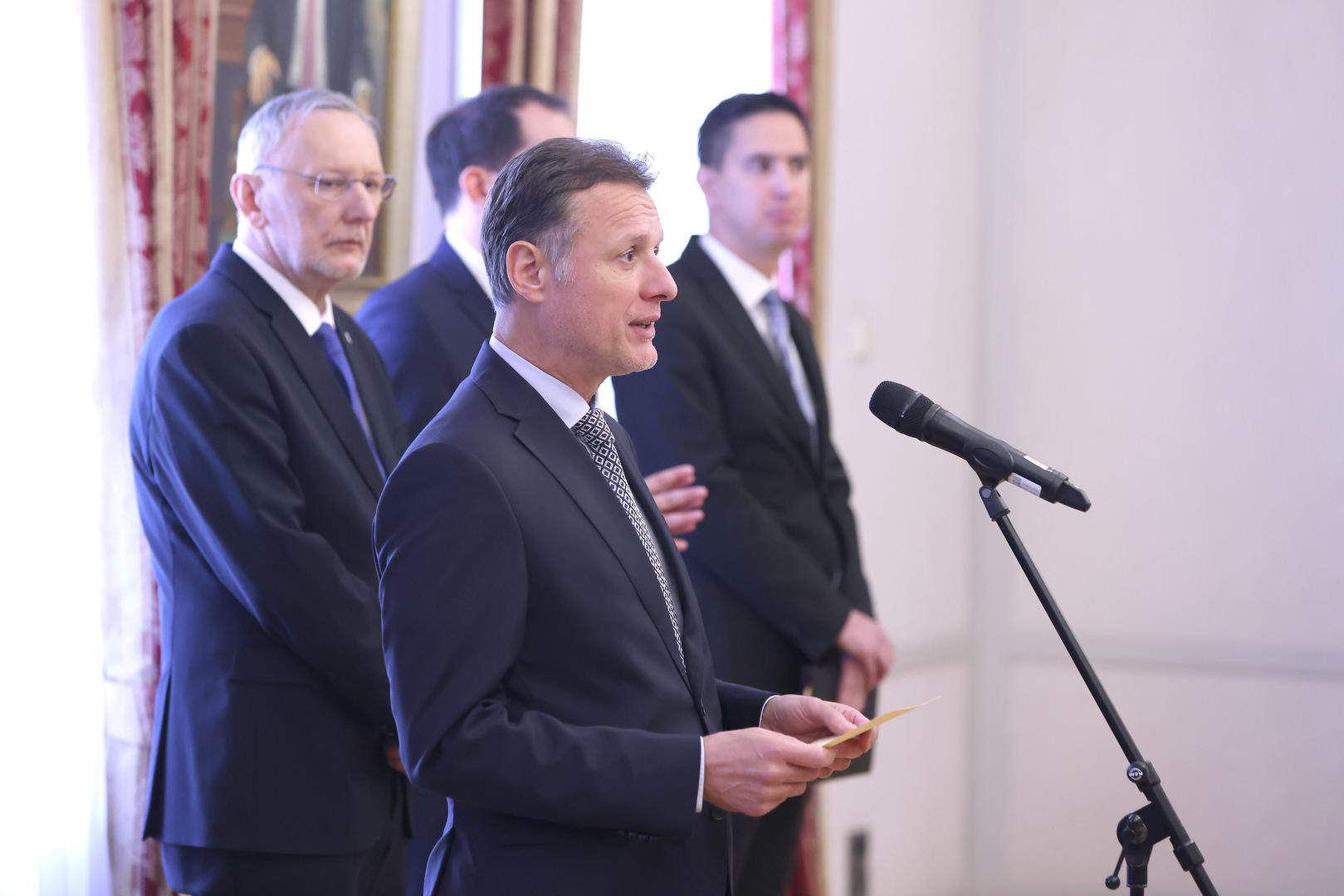 13.03.2024., Zagreb - Novi Glavni drzavni odvjetnik Ivan Turudic prisegnuo je danas pred predsjednikom Sabora Gordanom Jandrokovicem. Photo: Patrik Macek/PIXSELL