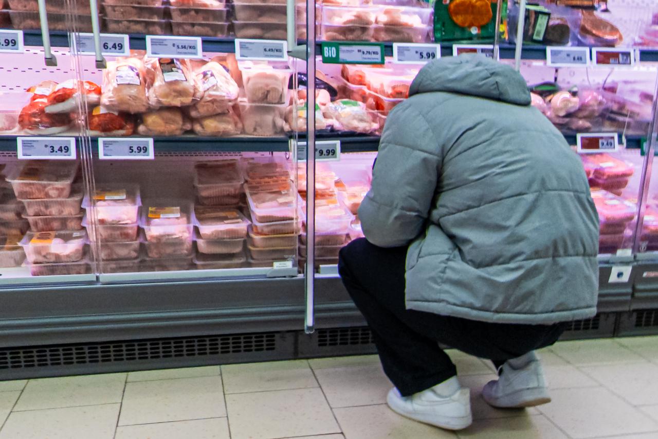 Meat range in the supermarket