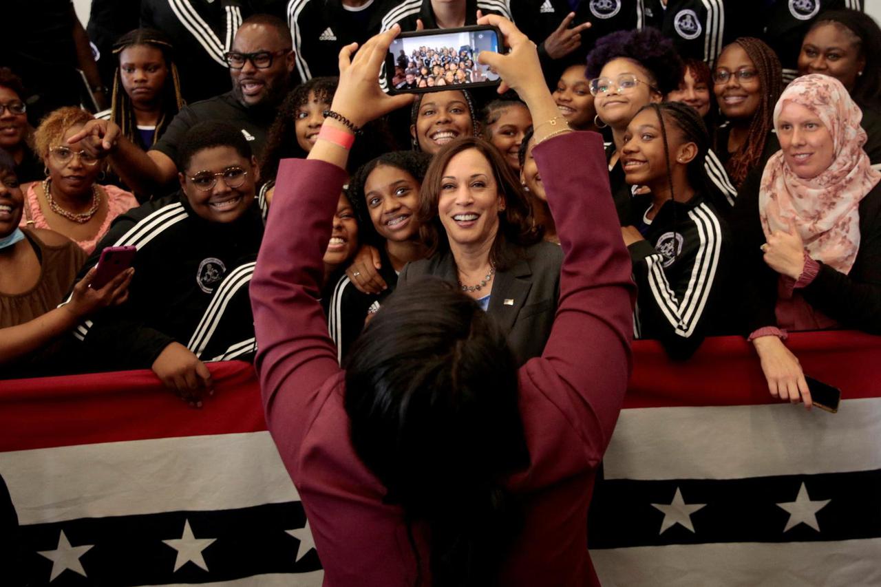 FILE PHOTO: U.S. Vice President Harris visits Detroit