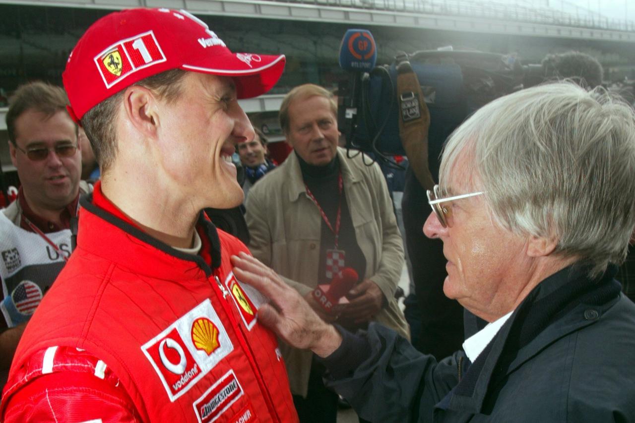 Formula one - Michael Schumacher and Bernie Ecclestone