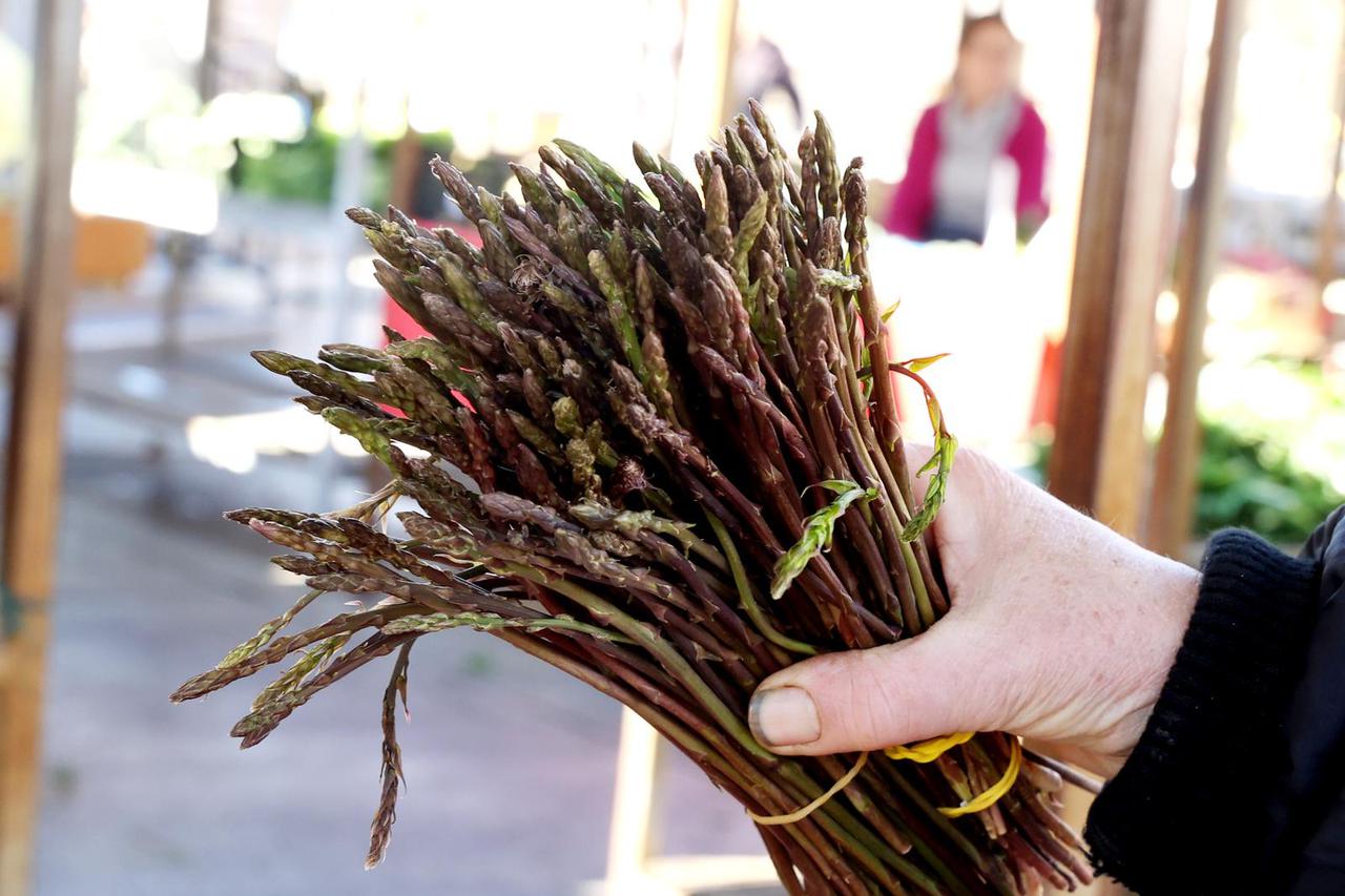 Šibenik:Prve ovogodišnje šparoge na tržnici