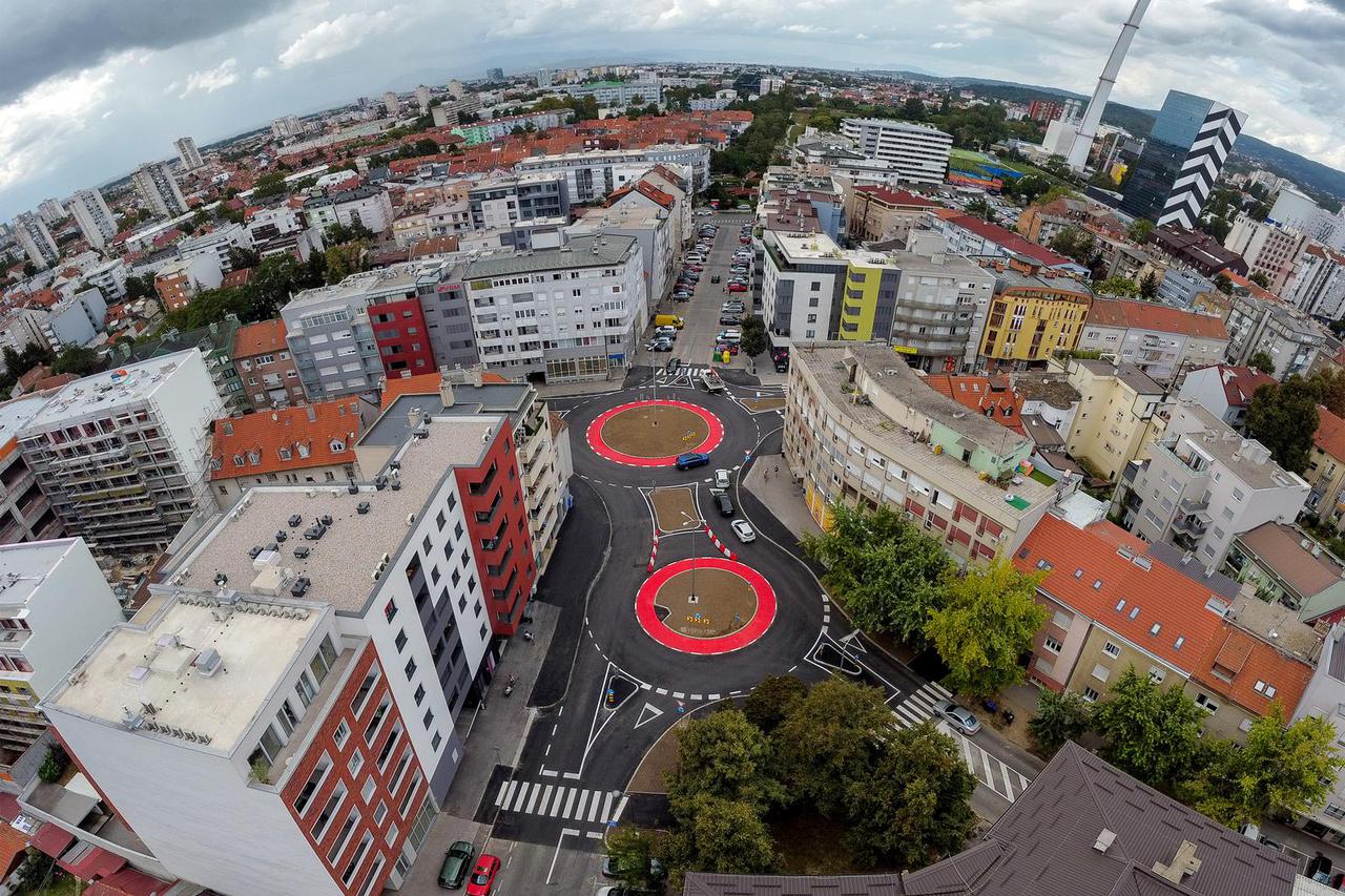 Zagreb: Pogled iz zraka na obnovljenu Novu cestu i nova dva kružna toka
