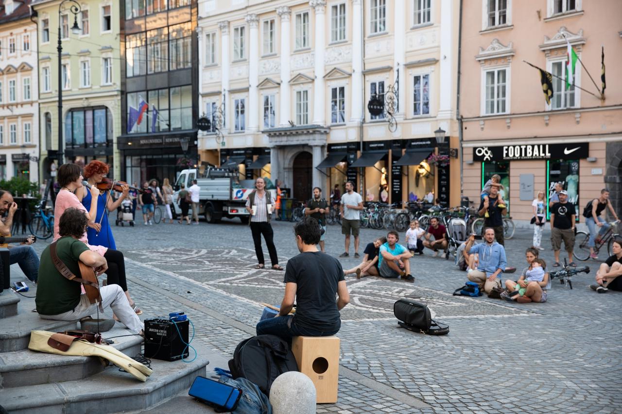 SLOVENIA-LJUBLJANA-STREET CONCERT