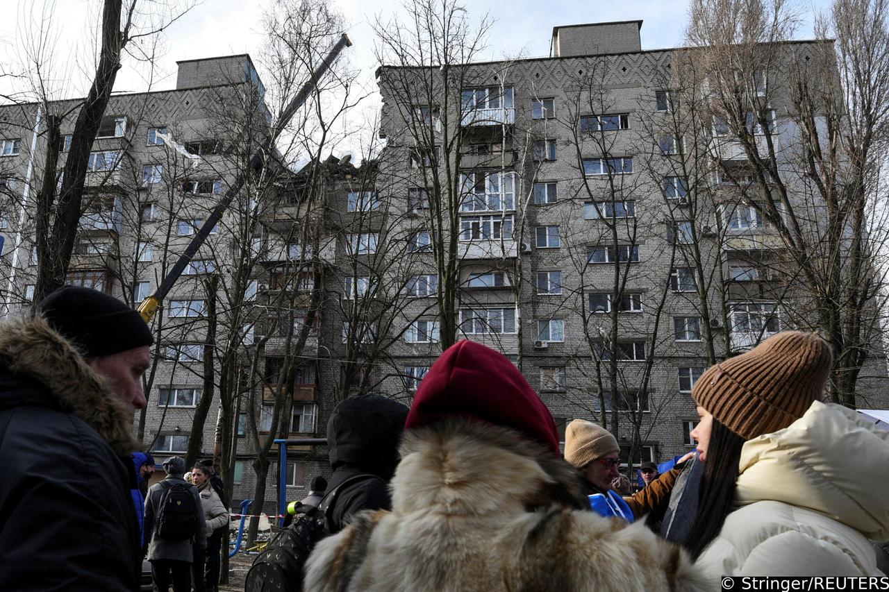 Aftermath of a Russian drone strike in Dnipro