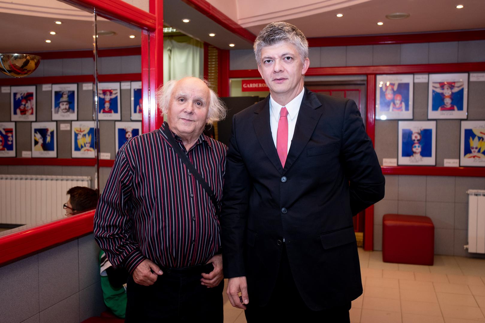 Zagreb: Poznati na premijeri predstave Guliver 28.09.2018., Zagreb - Premijera predstave Gulliver u Gradskom kazalistu Zar Ptica. Franjo Jurcec, Drago Utjesanovic.rPhoto: Davor Puklavec/PIXSELL 