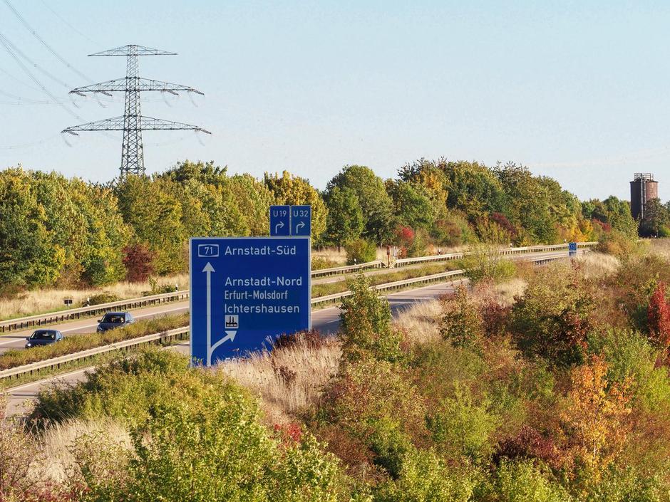 A71 freeway in Thuringia