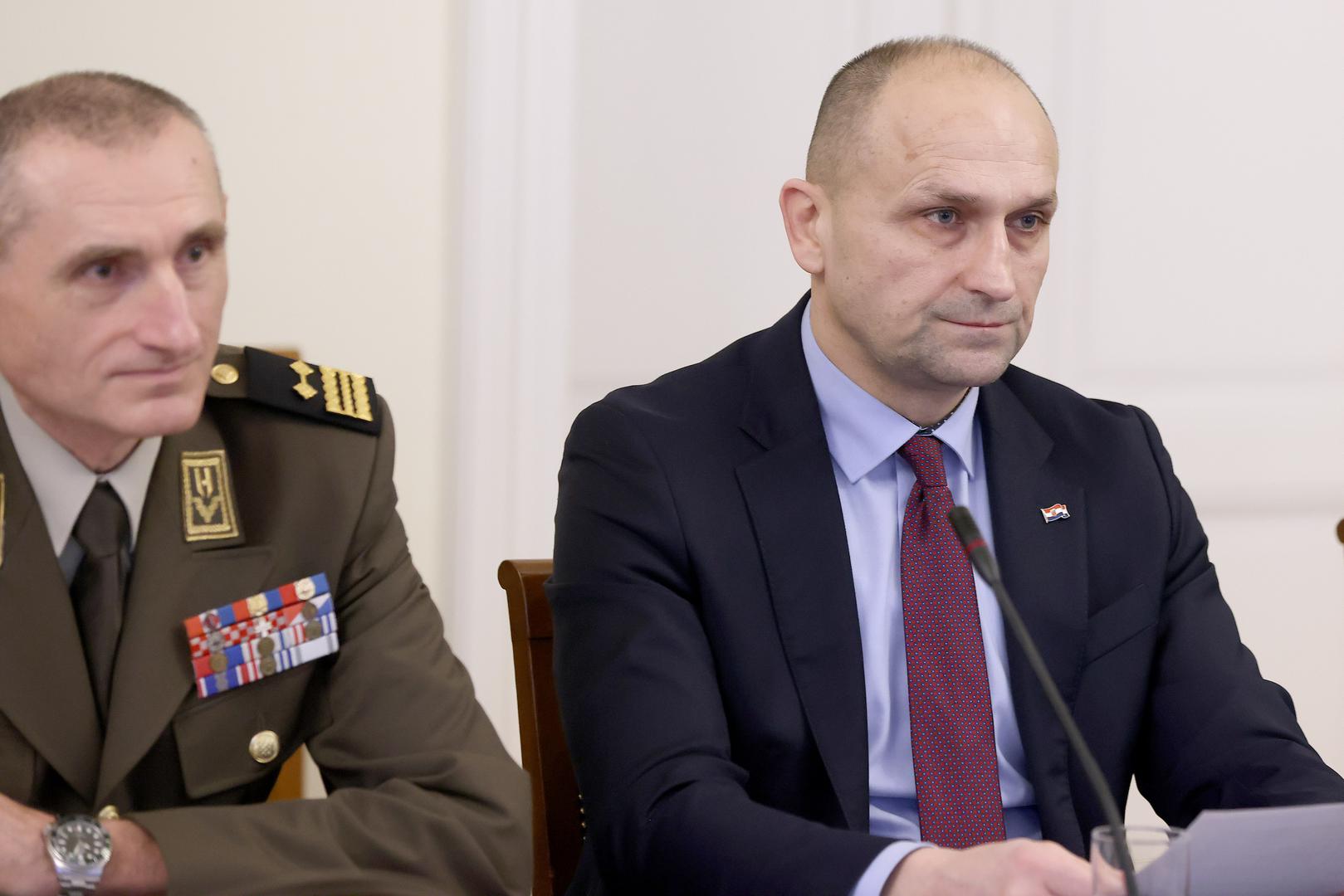 01.03.2024., Zagreb - Na 43. sjednici Odbor za obranu raspravlja o imenovanju novog nacelnika Glavnog stozera oruzanih snaga RH. Vlada je za tu funkciju zbog umirovljenja admirala Roberta Hranja predlozila general bojnika Tihomira Kundida. . Photo: Patrik Macek/PIXSELL