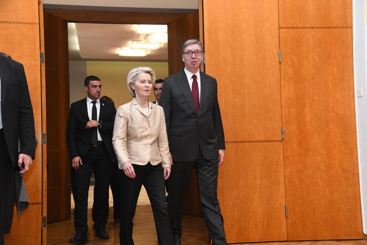 Aleksandar Vučić ugostio je predsjednicu Europske komisije Ursulu von der Leyen, koja boravi u službenom posjetu Srbiji