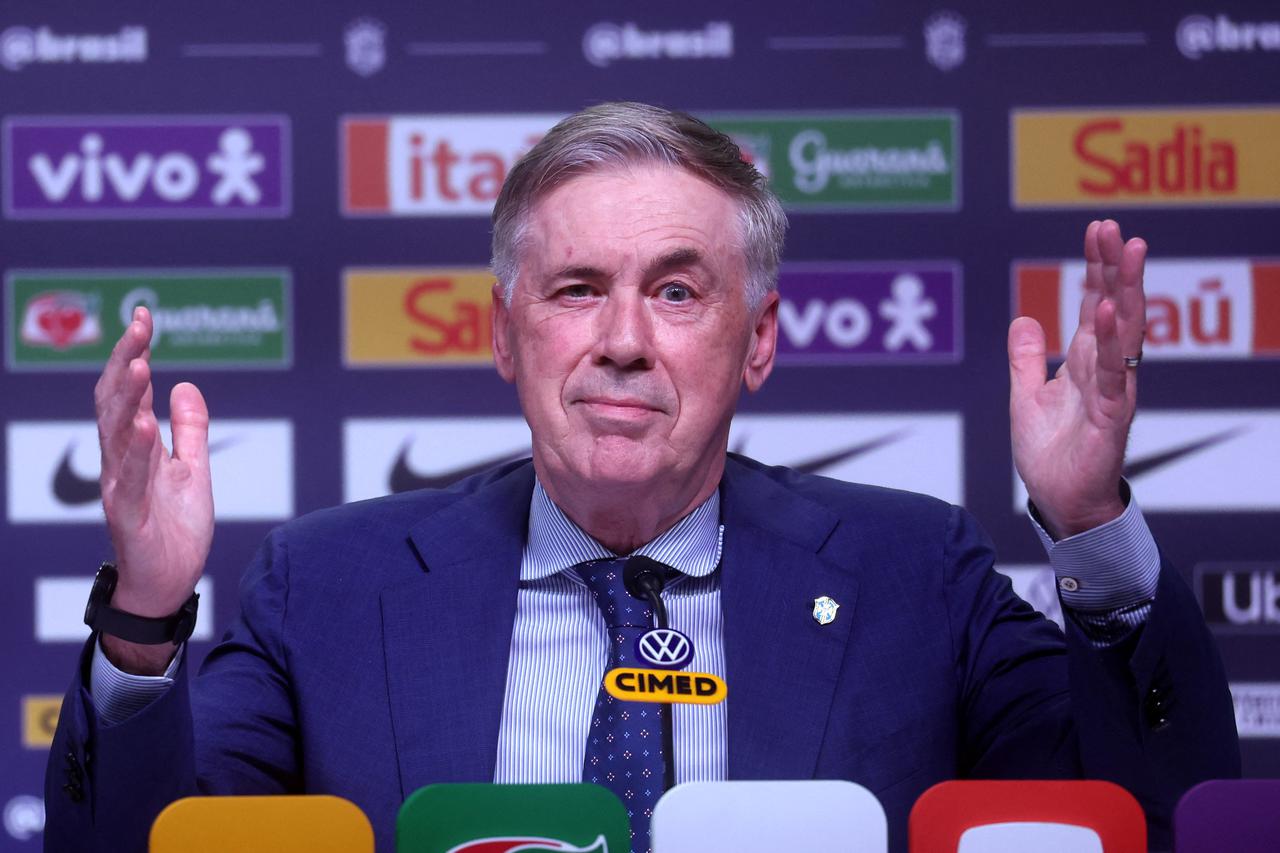 Brazil coach Carlo Ancelotti Press Conference