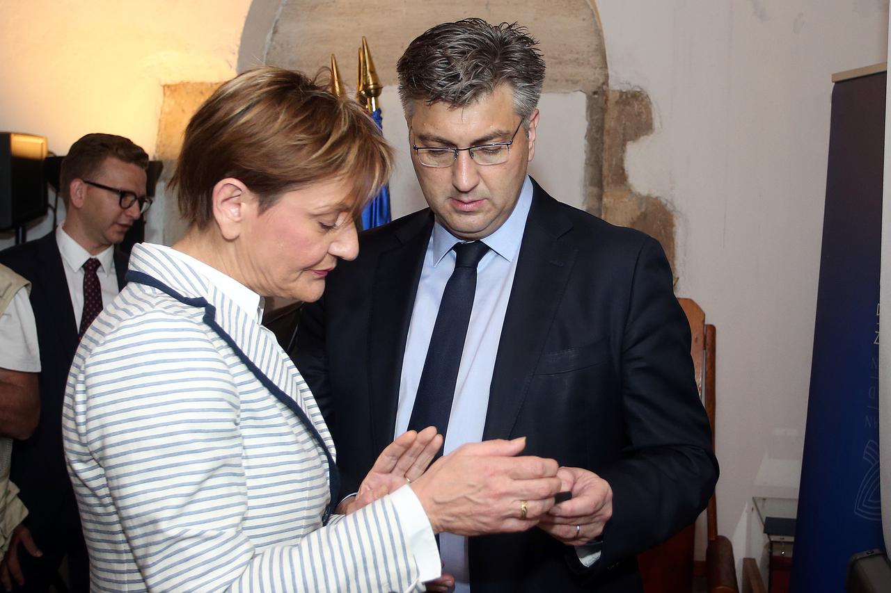 Martina Dalić i Andrej Plenković