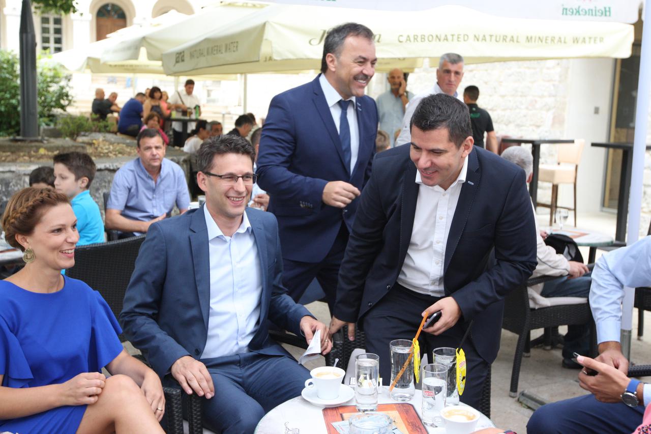 04.08.2016., Sinj - 301. Sinjska alka, dolazak uzvanika. Miro Bulj, Masa Petrov, Bozo Petrov, Nikola Grmoja.  Photo: Ivo Cagalj/PIXSELL