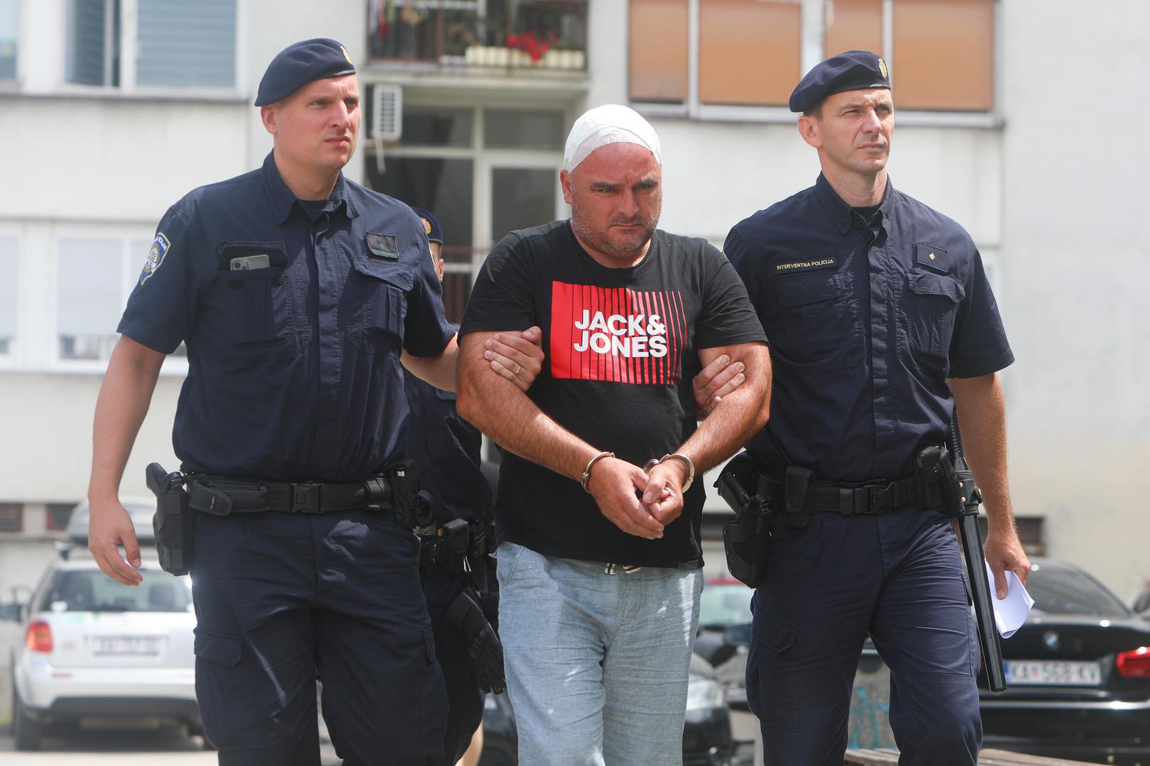 01.07.2024., Karlovac - Privodenje na ispitivanje na Zupanijski sud osumnjicenog za napad i ozlijedivanje biciklista u Vojnicu. Photo: Kristina Stedul Fabac/PIXSELL