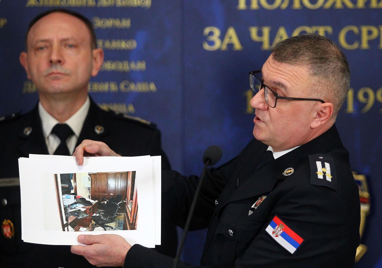 25, December, 2023, Belgrade -  Representatives of the Ministry of Internal Affairs held a media conference in the Palace of Serbia regarding last night's events during the protests in Belgrade. Head of the Police Administration, Ivica Ivkovic. Photo: A.K./ATAImages25, decembar, 2023, Beograd - Predstavnici Ministarstva unutrasnjih poslova odrzali su u Palati Srbija konferenciju za medije povodom sinocnih dogadjaja tokom protesta u Beogradu. Photo: A.K./ATAImages Photo: A.K./ATA images/PIXSELL