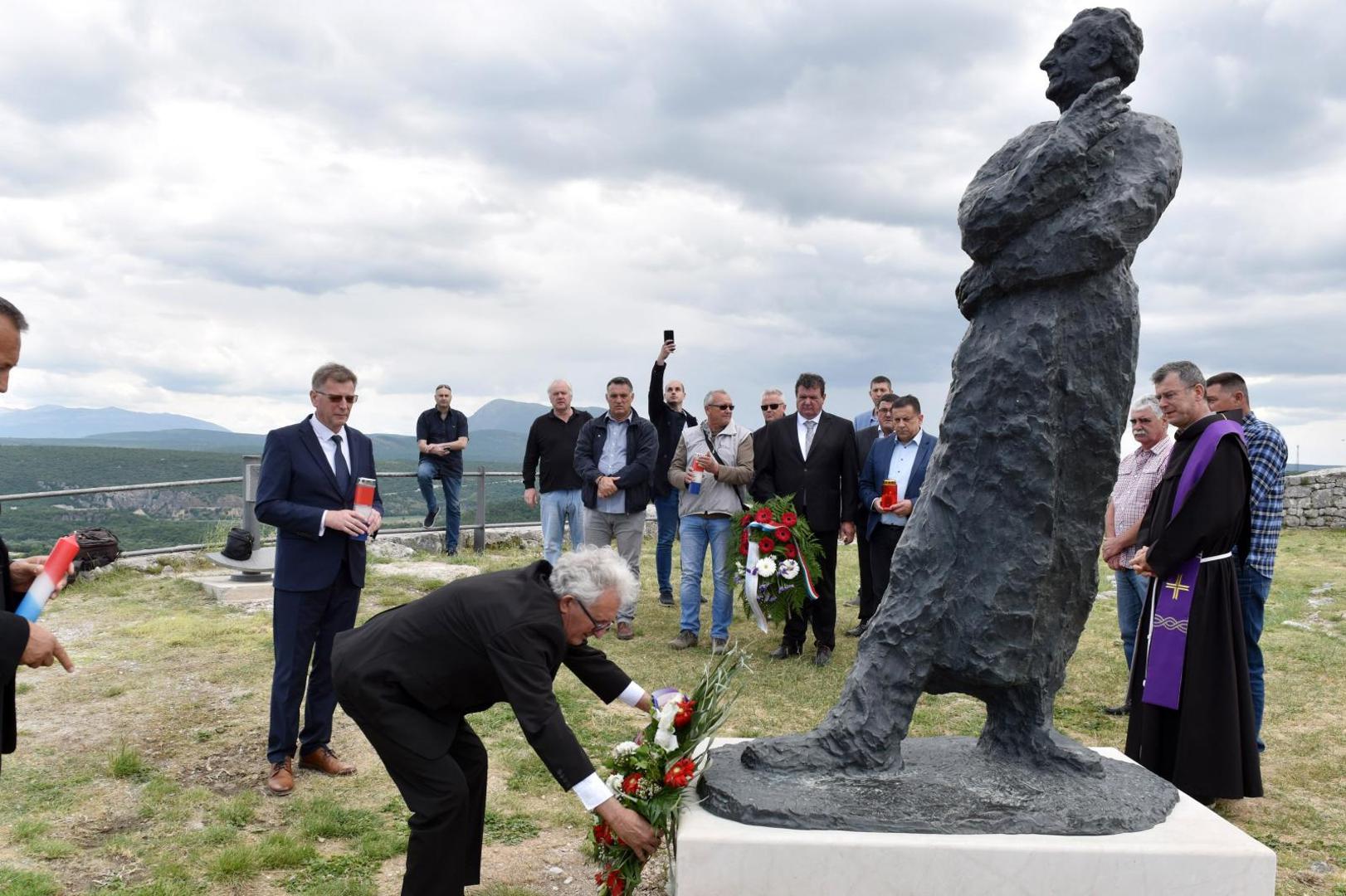 30.05.2020., Knin - Obiljezavanje Dana drzavnosti u organizaciji Zajednice utemeljitelja HDZ-a i Udruge dragovoljaca i veterana domovinskog rata ogranak Knin i HDZ grada Knina na Kninskoj tvdjavi.Photo: Hrvoje Jelavic/PIXSELL