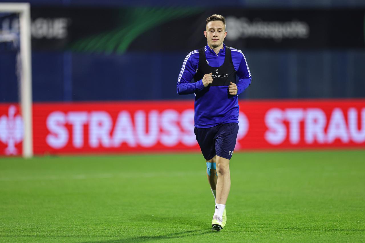 Zagreb: Trening igrača Dinama uoči susreta s PAOK-om u Konferencijskoj ligi