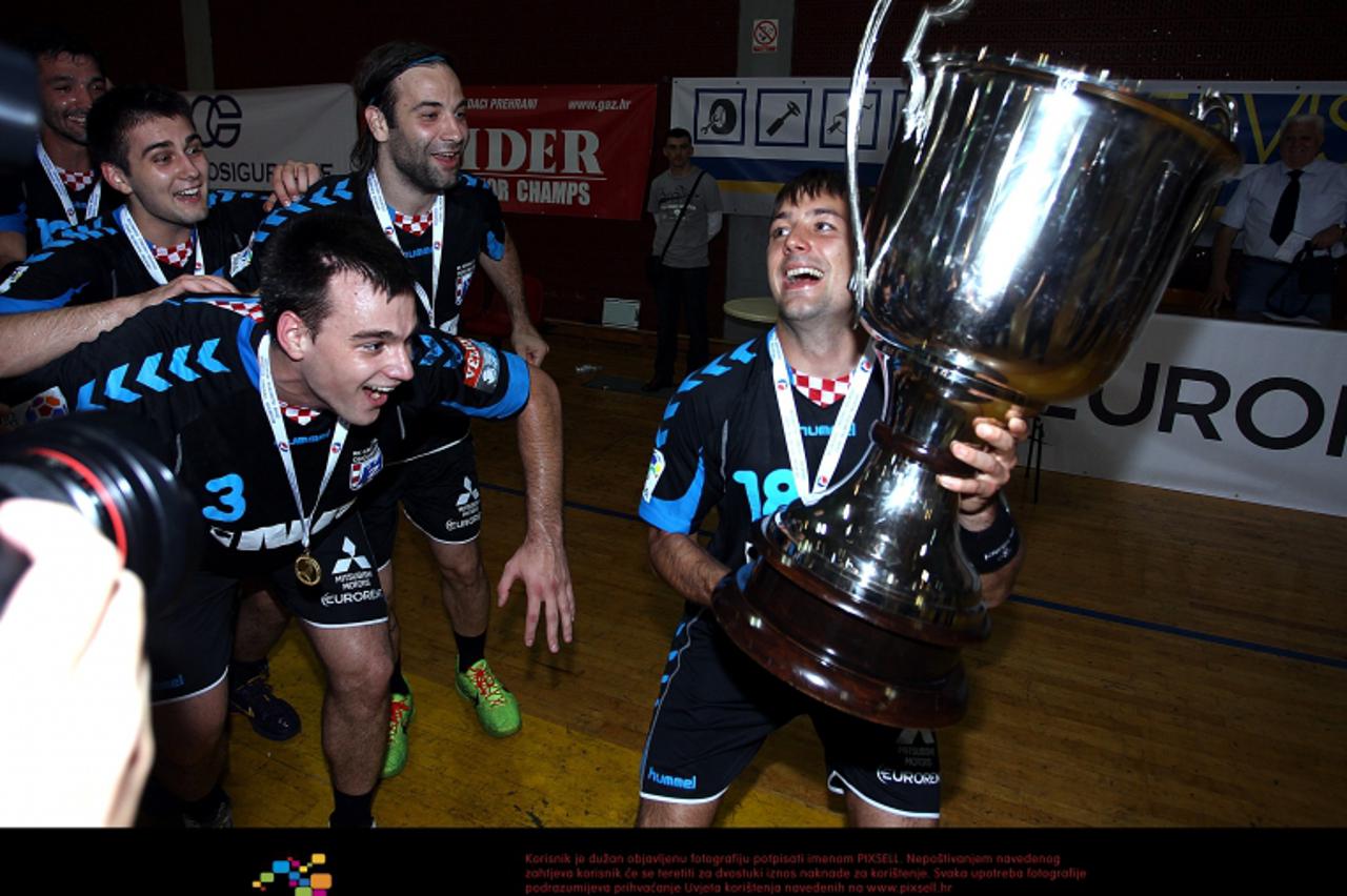 '24.05.2012., Dvorana Kutija Sibica, Zagreb - Posljednje 10. kolo lige za prvaka rukometnog prvenstva Hrvatske, RK Croatia Osiguranje Zagreb - RK Karlovacka banka Karlovac. Slavlje rukometasa Zagreba 