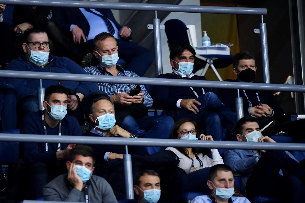 Zagreb: Zlatko Dalic i Zdravko Marića na utakmicic Hrvatska - Slovenija za košarkaško SP 2023. godine