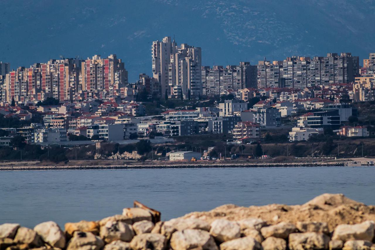 Panorama južnih djelova grada Splita
