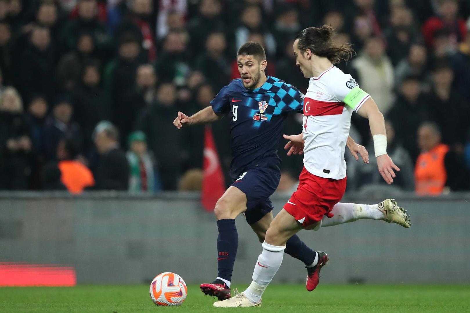 28.03.2023., stadion Timsah Arena, Bursa, Turska - Kvalifikacije za Europsko prvenstvo 2024. godine, skupina D, 2 kolo, Turska - Hrvatska. Photo: Slavko Midzor/PIXSELL