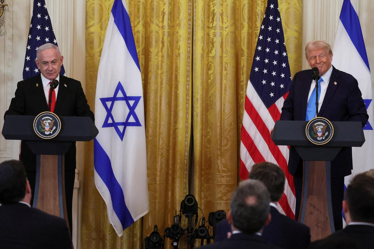 U.S. President Trump meets Israeli PM Netanyahu in Washington