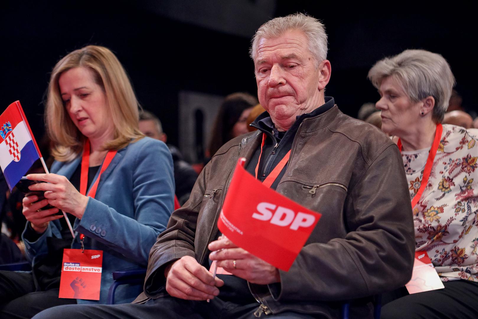 16.02.2024., Zadar - U Knezevoj palaci odrzan je skup SDP-a "Borba za dostojanstvo". potpredsjednik SDP-a Ranko Ostojic Photo: Sime Zelic/PIXSELL