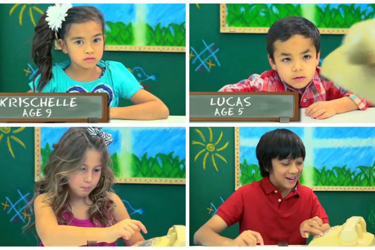 Reakcija djece na telefon s brojčanikom