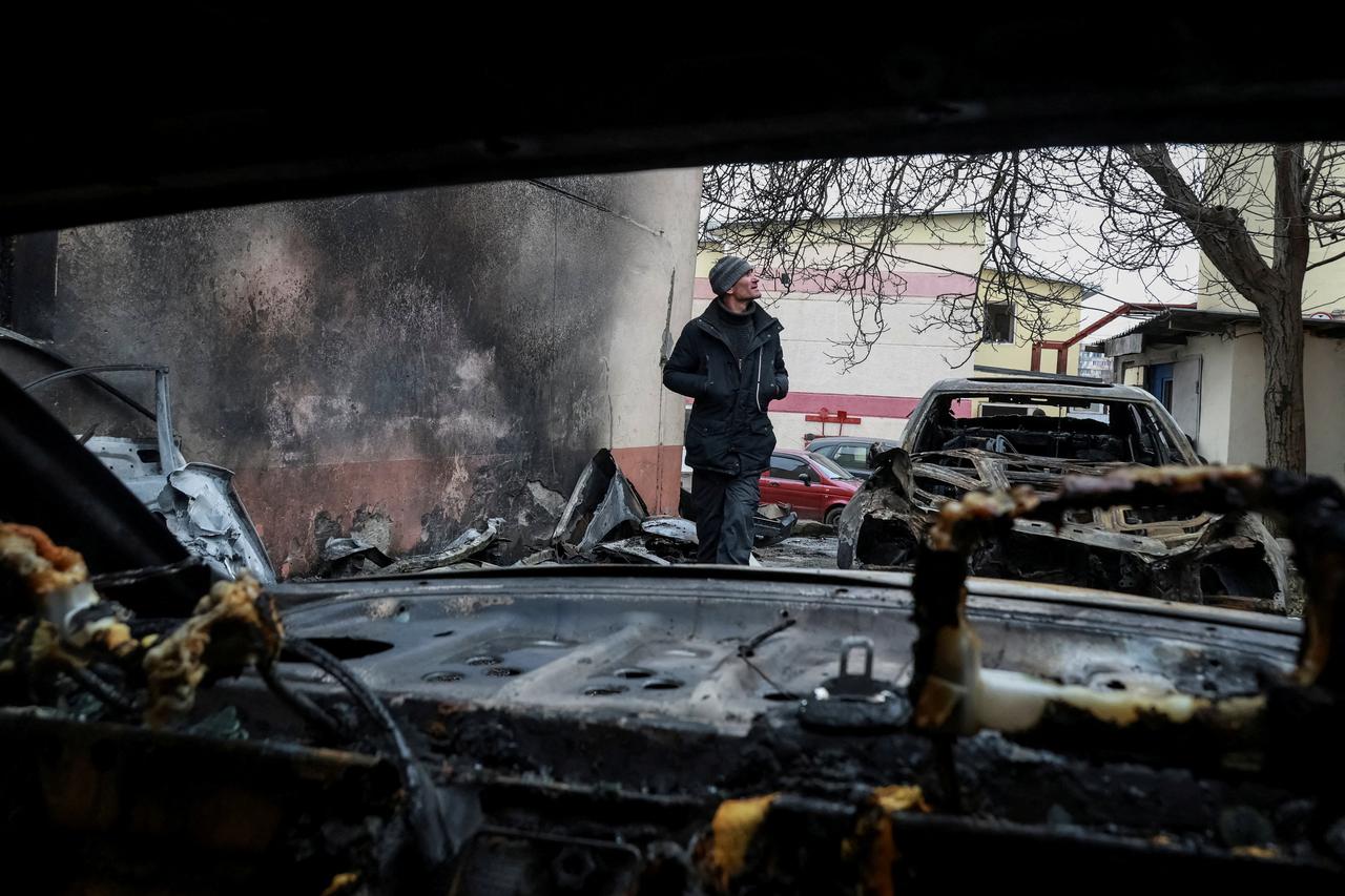 Aftermath of a Russian drone attack in Odesa