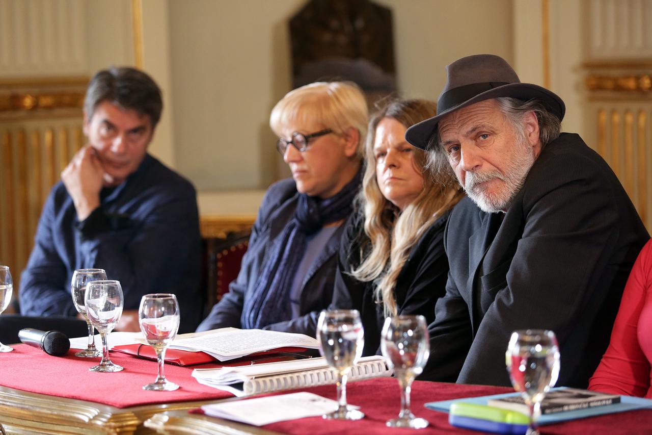 O velikom su rudatelu govorili: (s lijeva na desno): Dragan Despot, Sanja Ivić, Mira Muhoberac i Rade Šerbedžija