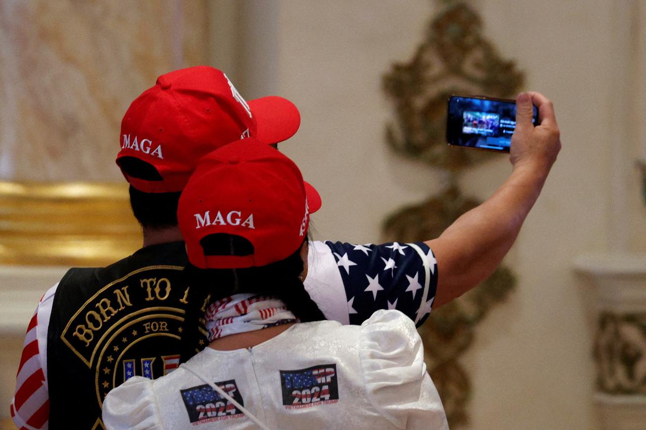 Former U.S. President Trump holds a watch party event to mark the Super Tuesday primary elections at his Mar-a-Lago property