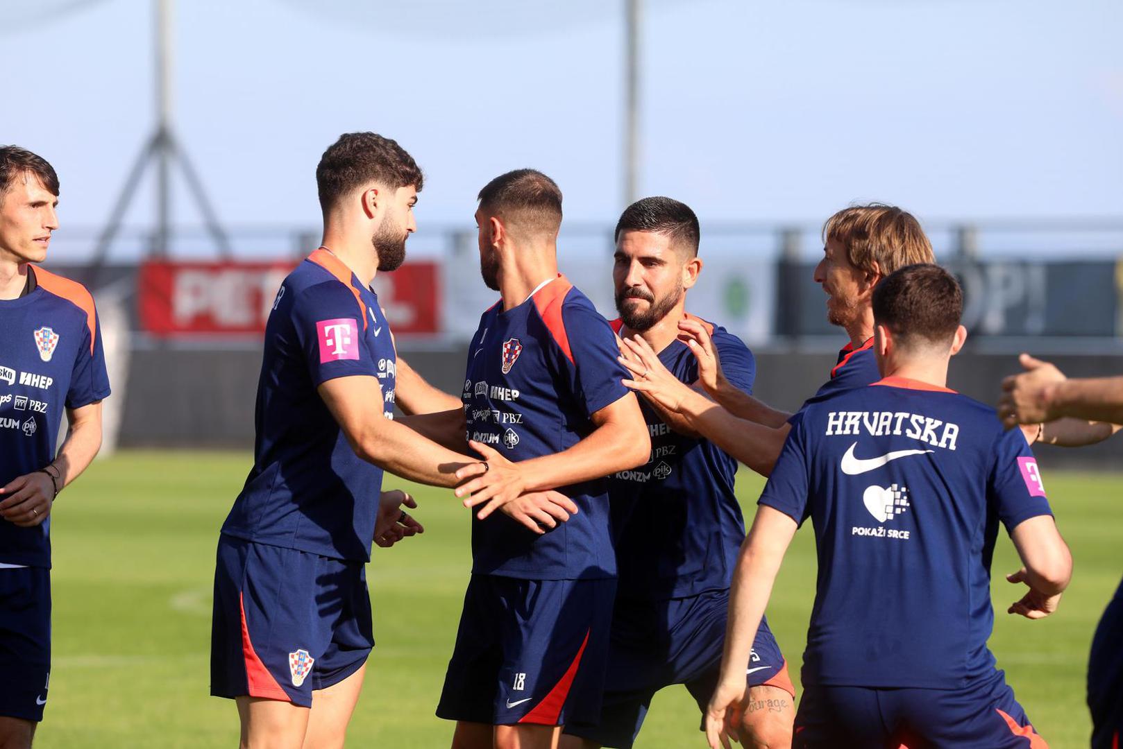 06.06.2024., Rijeka - Trening Hrvatske nogometne reprezentacije na pomocnom terenu stadiona na Rujevici. Photo: Goran Kovacic/PIXSELL