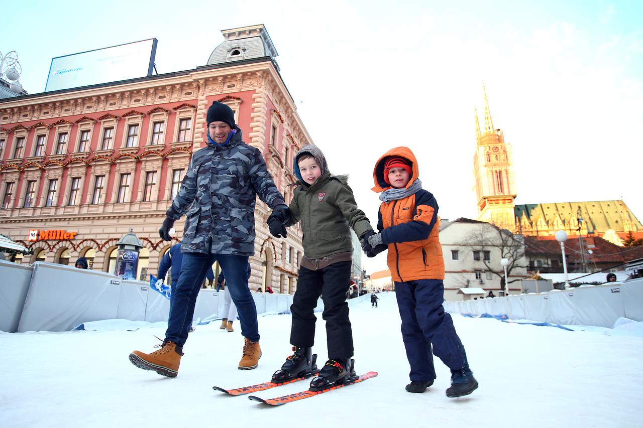 06.01.2017., Zagreb - Nakon utrke legendi na skijaskoj stazi u Bakacevoj ulici od sutra do 15. sijecnja bit ce otvoreno skijaliste za djecu i gradjanstvo u sklopu FIS-ove kampanje Bring Children to the Snow. Skijanje je besplatno za sve, a oni koji nemaju