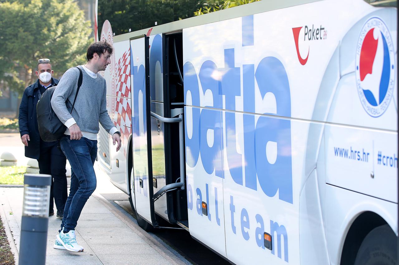 Zagreb: Okupljanje Hrvatske muške rukometne reprezentacije u Westinu