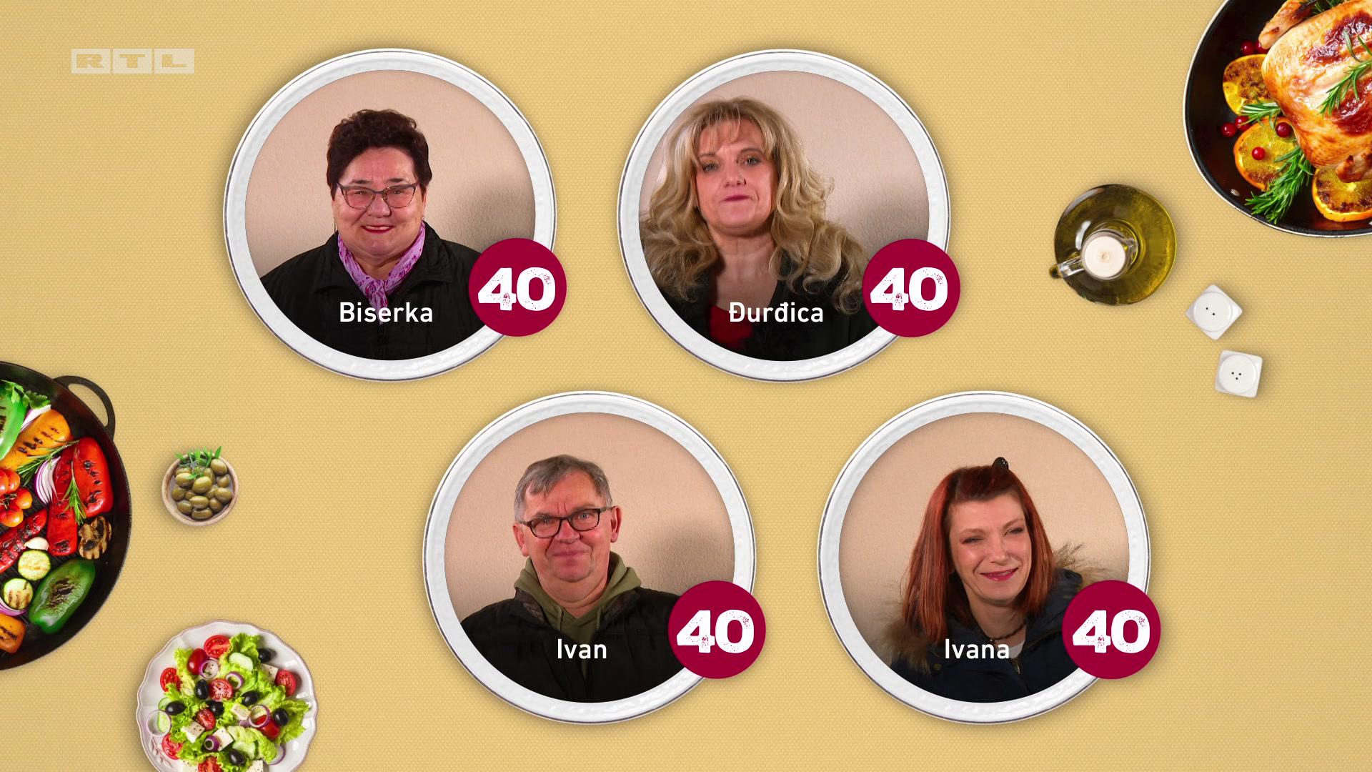 Gosti, zadovoljni večerom, domaćicu su nagradili s maksimalnih 40 bodova. „Sve je bilo super od dekoracije do jela, fantazija. Još je pogodila s vrganjima, ma - nemamo o čemu pričati“, zaključio je Ivan.