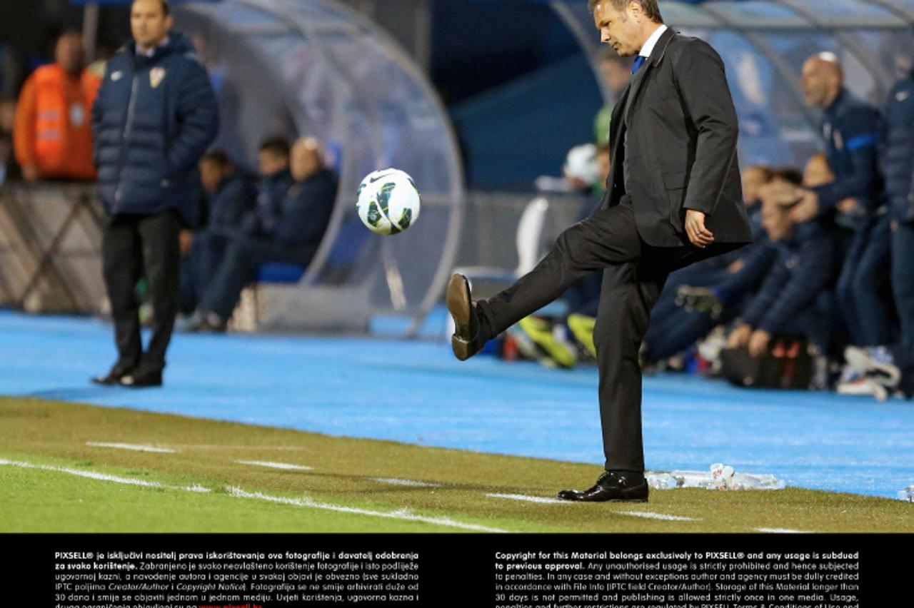 '22.03.2013., stadion u Maksimiru, Zagreb - Kvalifikacijska nogometna utakmica za Svjetsko prvenstvo 2014. u Brazilu, skupina A, Hrvatska - Srbija. Izbornik Srbije Sinisa Mihajlovic.  Photo: Dalibor U