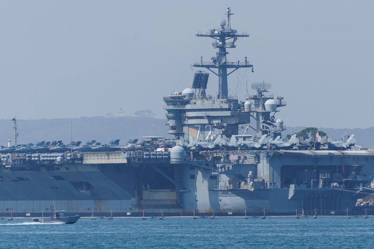 The USS Abraham Lincoln in San Diego, CA