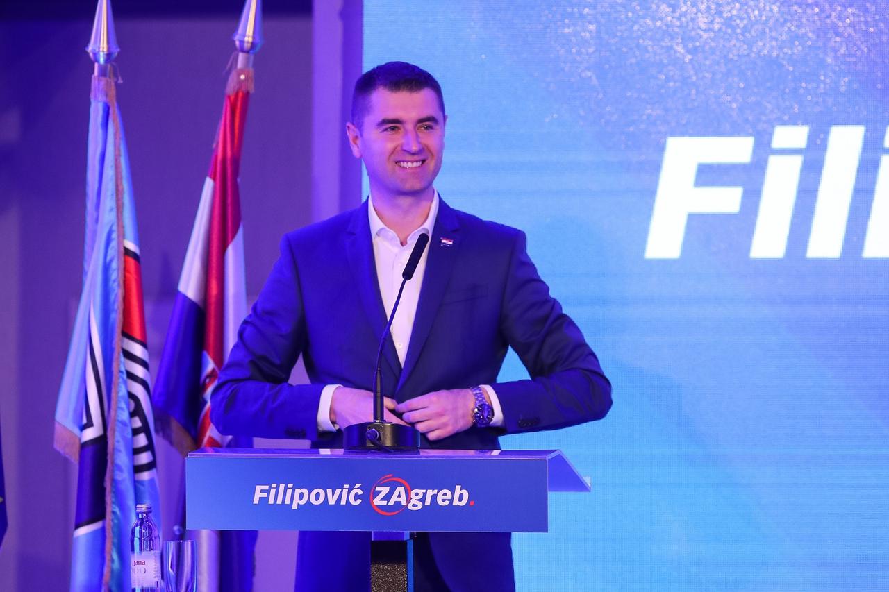 Kandidat za gradonačelnika Zagreba Davor Filipović predstavio program za nadolazeće izbore