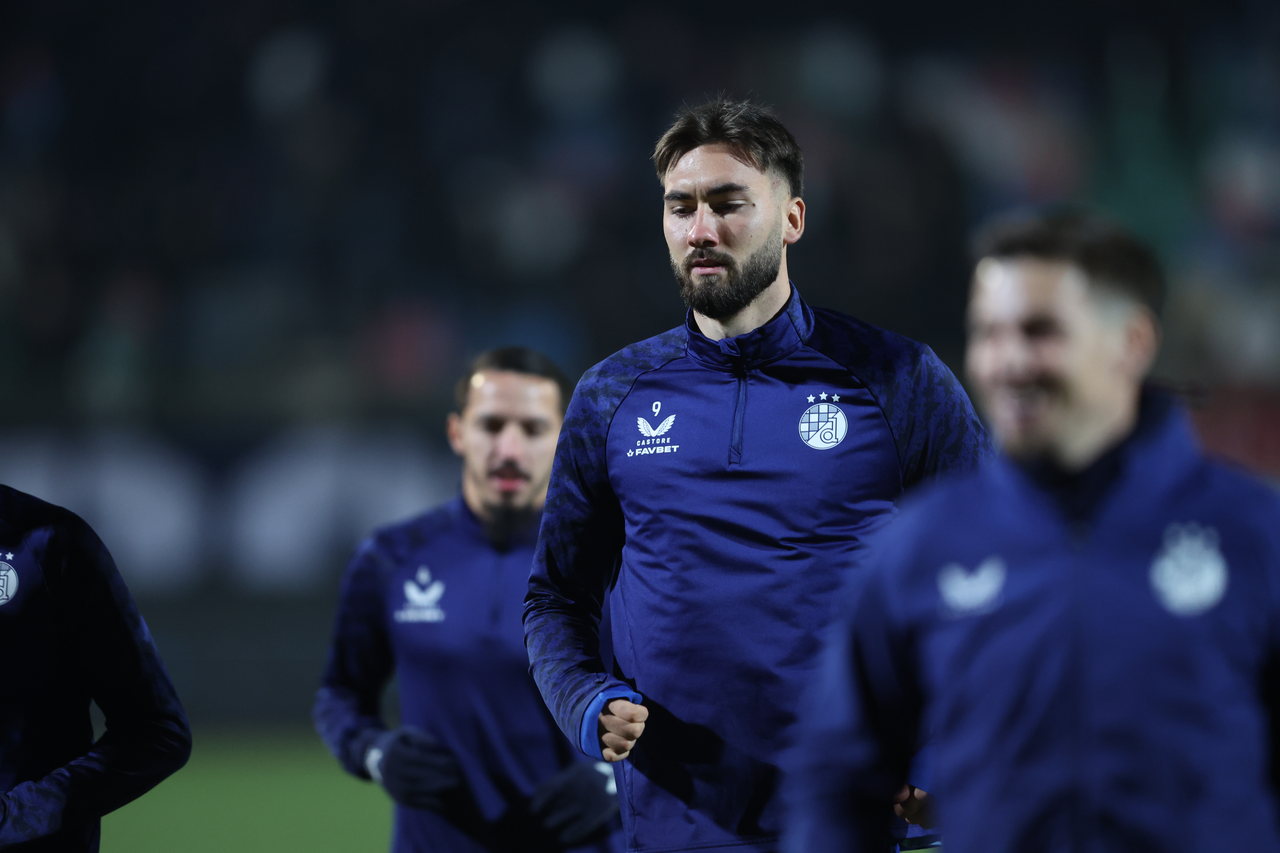 Zagrijavanje nogometaša Gorice i Dinama uoči utakmice 15. kola SuperSport HNL-a