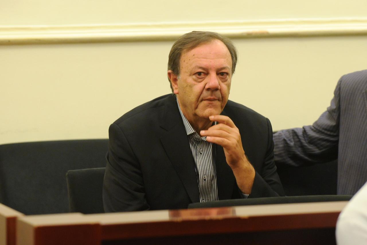 10.09.2014., Zagreb - Nastavak sudjenja na Zupanijskom sudu Josipu Protegi i ostalima optuzenima u aferi Bankomat.  Svjedok Florijan Boras, predsjednik Suda casti u HDZ-u. 