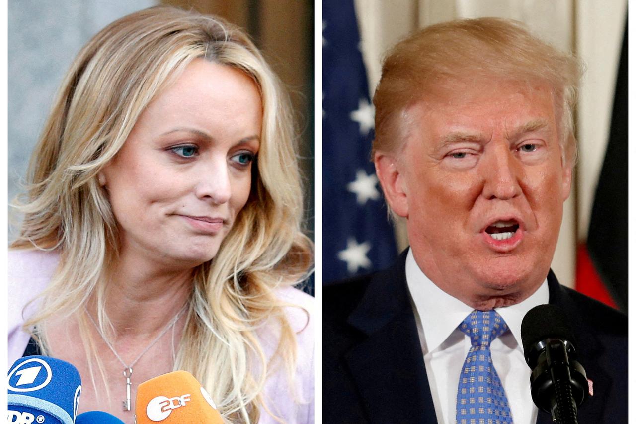 FILE PHOTO: A combination photo of Stephanie Clifford, also known as Stormy Daniels and U.S. President Donald Trump