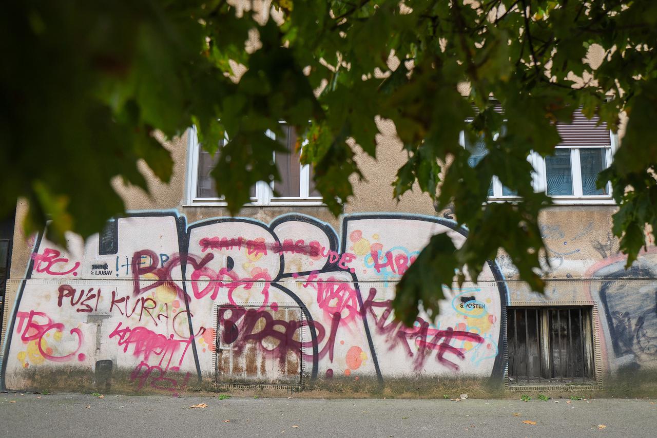 Zagreb: Pročelja zgrada išarana grafitima u Vodnikovoj