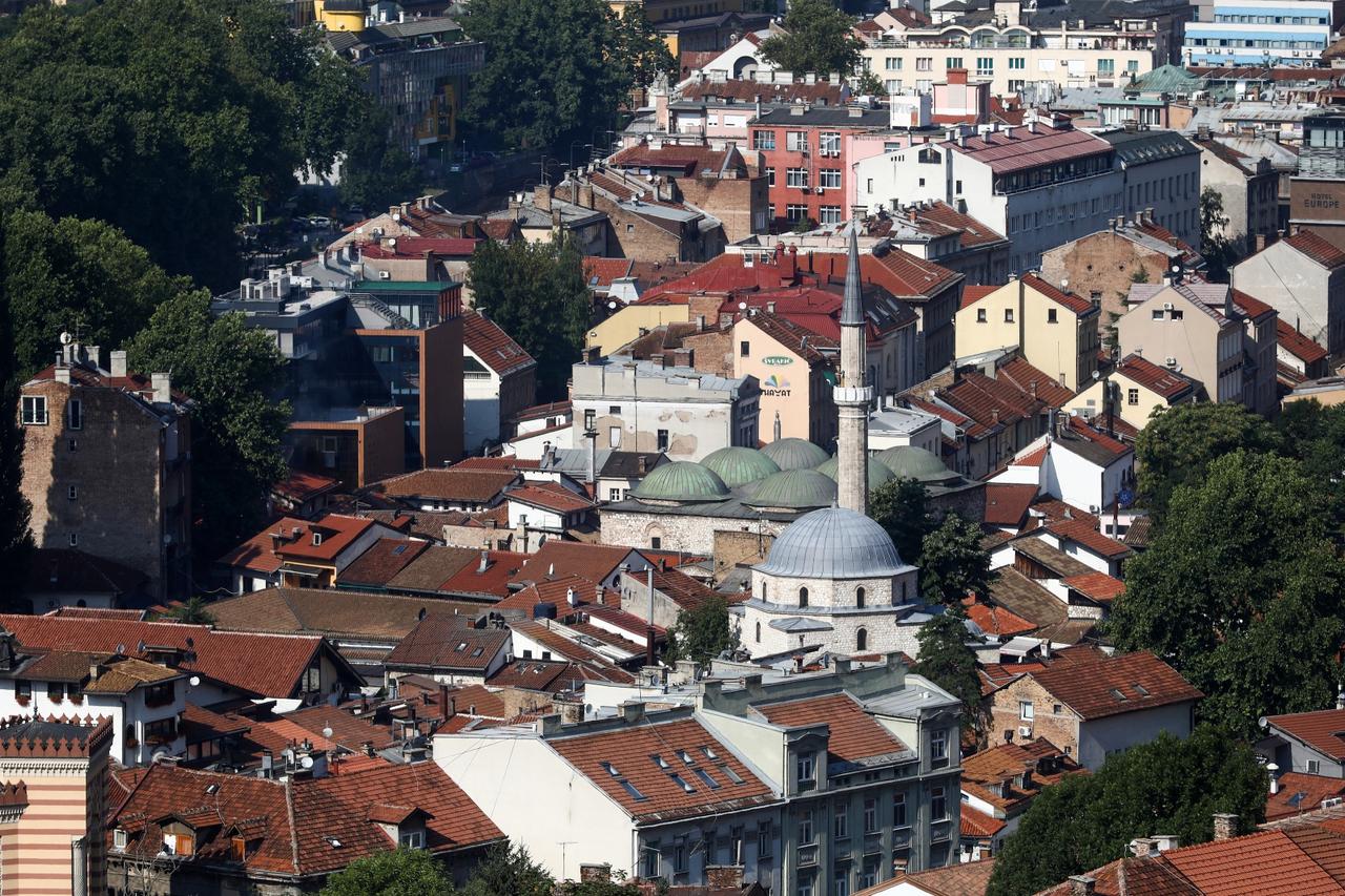 Pogled na Sarajevo sa utvrde Žuta tabija