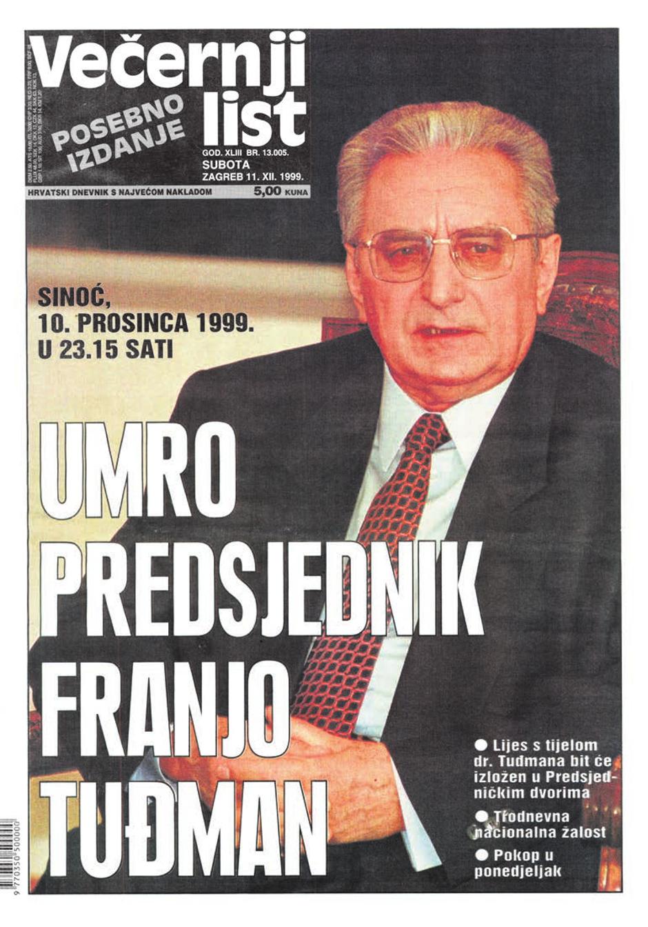 Umro dr. Franjo Tuđman