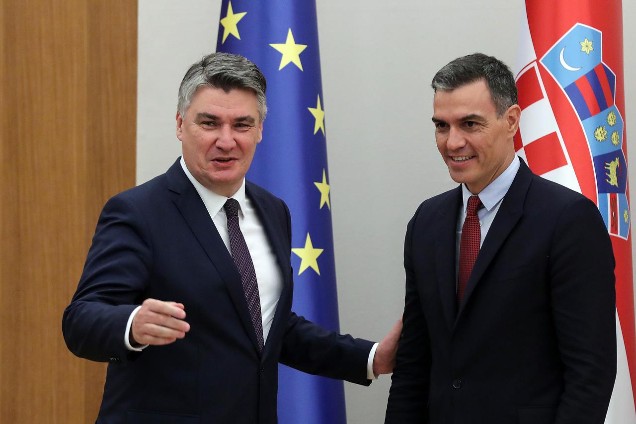 Zagreb: Predsjednik Milanović sastao se sa španjolskim premijerom Pedrom Sanchezom