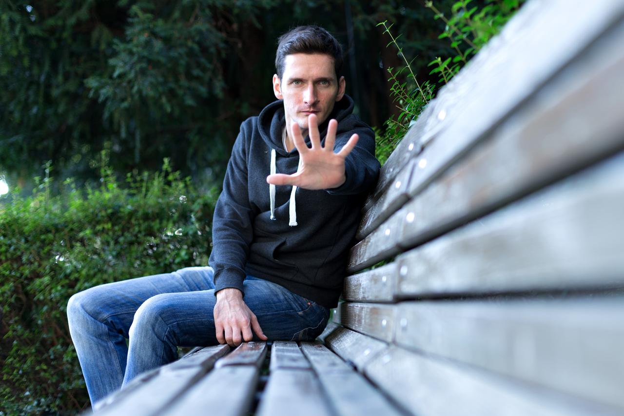 19.09.2014., Zagreb - Zarko Kovacevic - Zare, vokal beogradskog benda S.A.R.S.  Photo: Davor Puklavec/PIXSELL