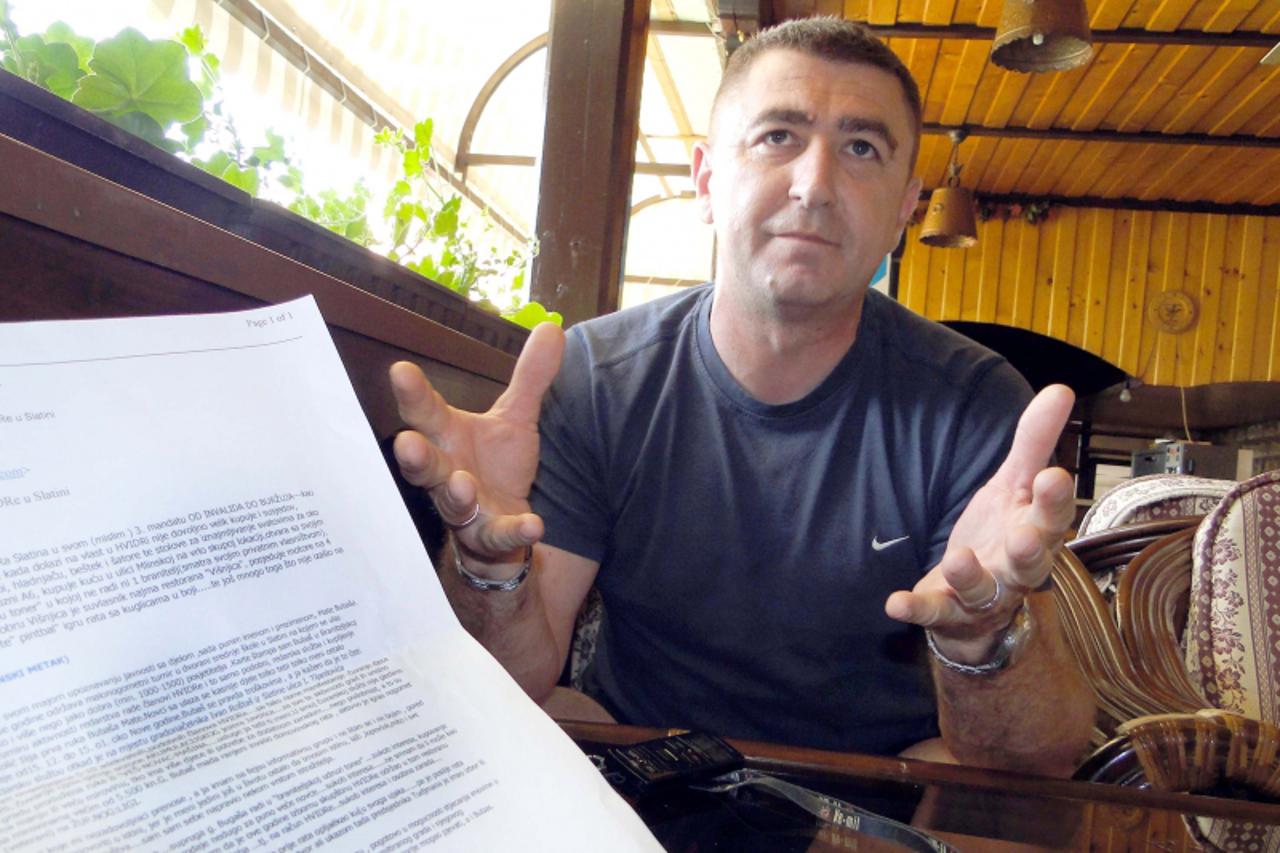 \'podravina - 140610-slatina  - mato bubas, predsjednik slatinske hvidr-e odbacuje prozivku d. fiu009Alija  snimio Dragutin Santosi/vecernji list                         \'