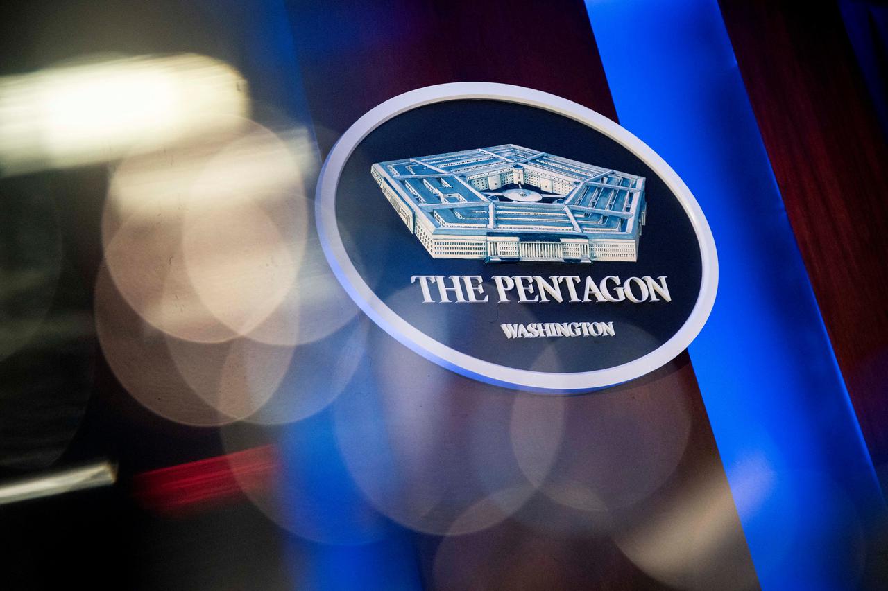 FILE PHOTO: The briefing room at the Pentagon in Arlington, Virginia