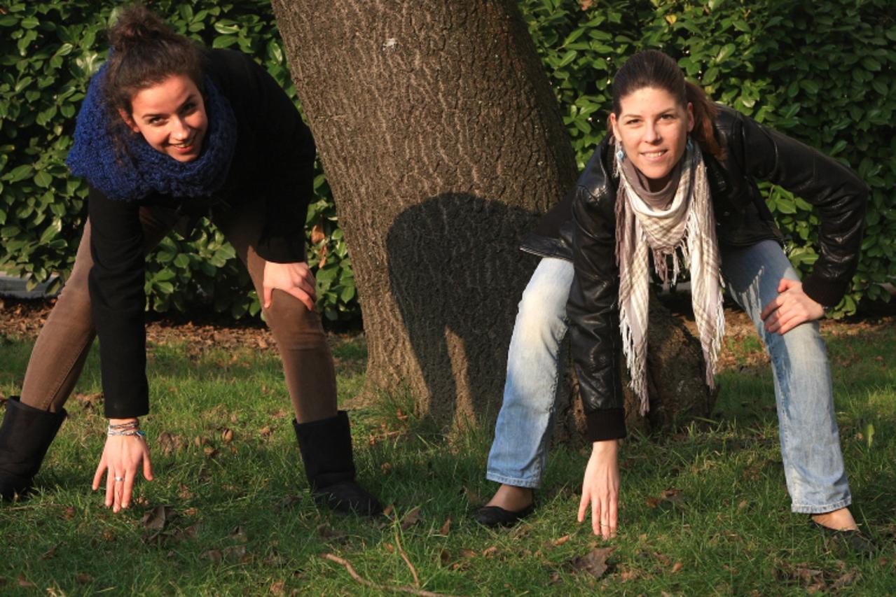 '18.01.2011.Zagreb, Hrvatska -  Cvjetno naselje, Ivana Jandras i Ivana Rebic - cure koje osnovaju prvi zenski klub americkog nogometa.Photo: Marko Prpic/PIXSELL'