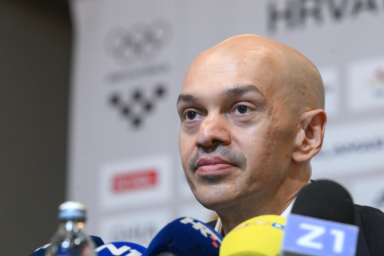 Zagreb: Novi predsjednik Hrvatskog olimpijskog odbora Josip Varvodić obratio se medijima